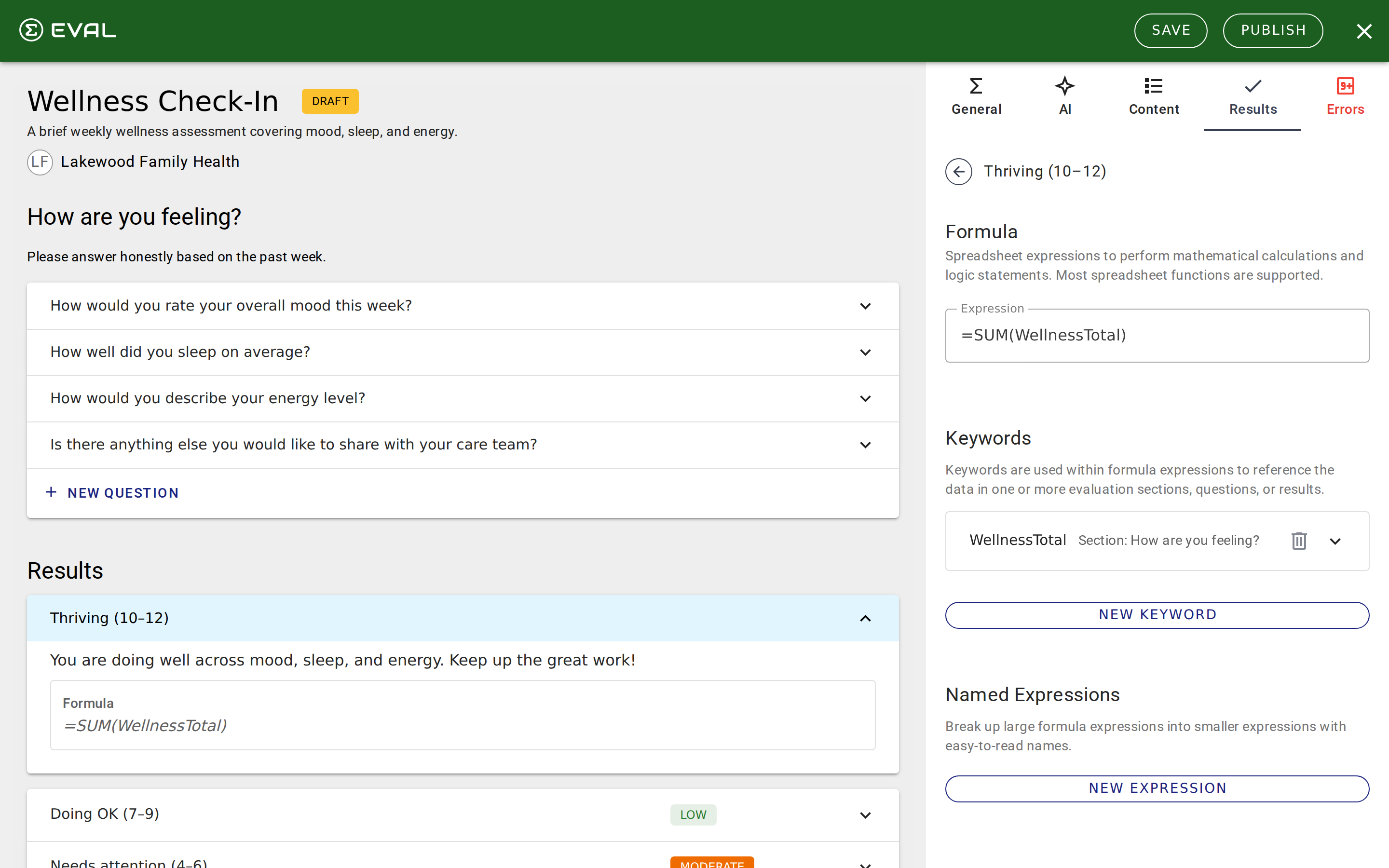 Builder — Formula Editor Overview