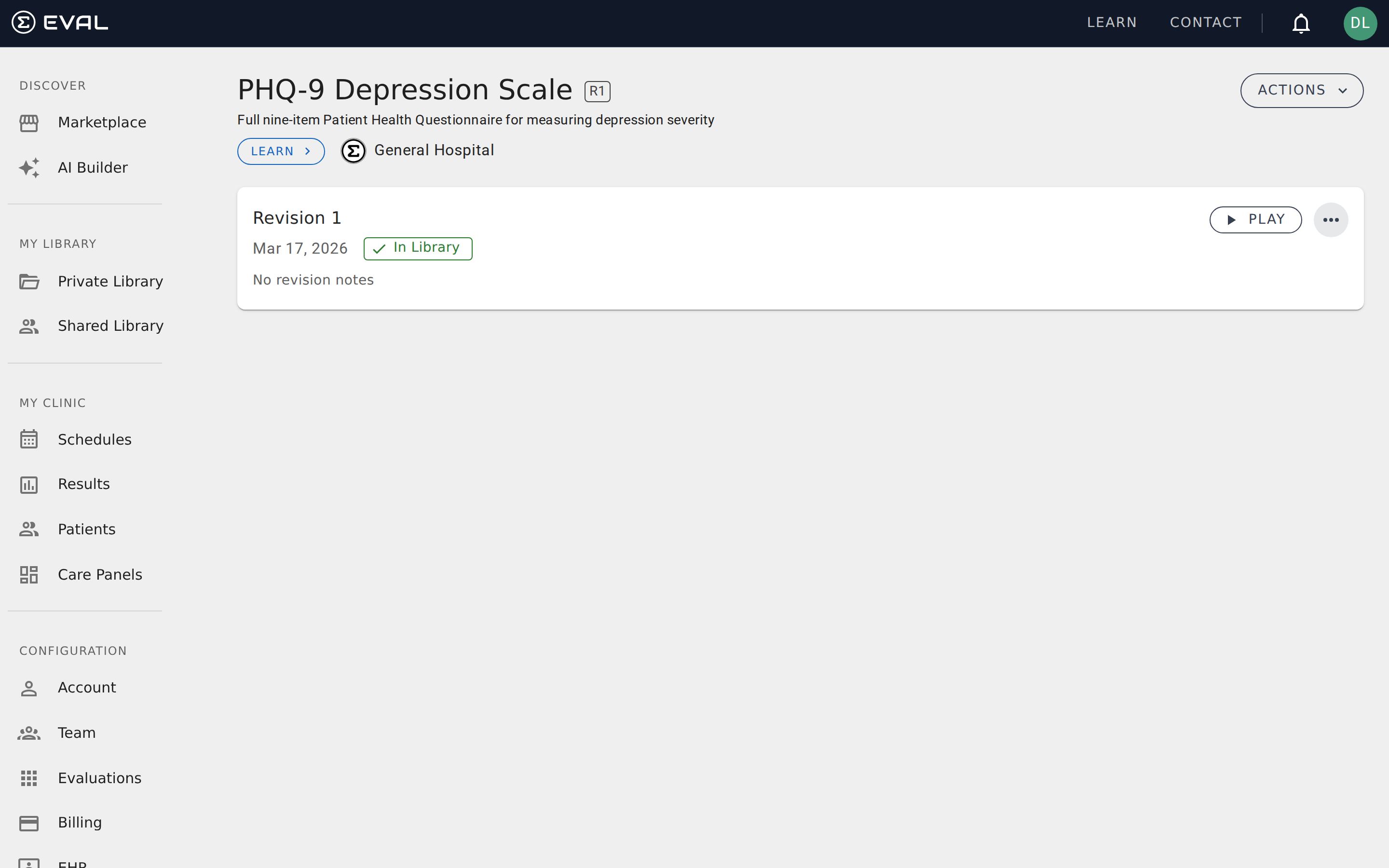 Evaluation revisions history
